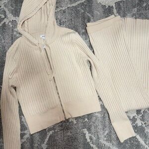 Aerie Late Night Full Zip Hoodie Set